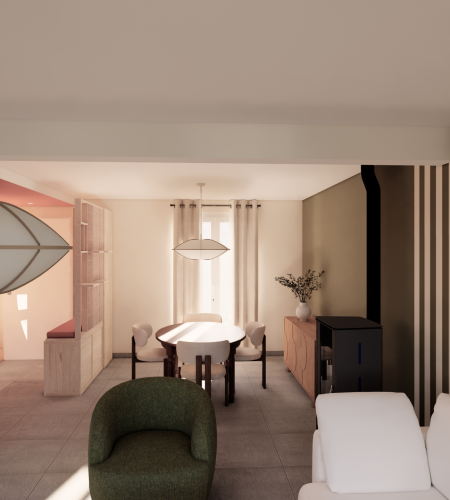 Projet 3D de décoration intérieure d'une maison à Landerneau